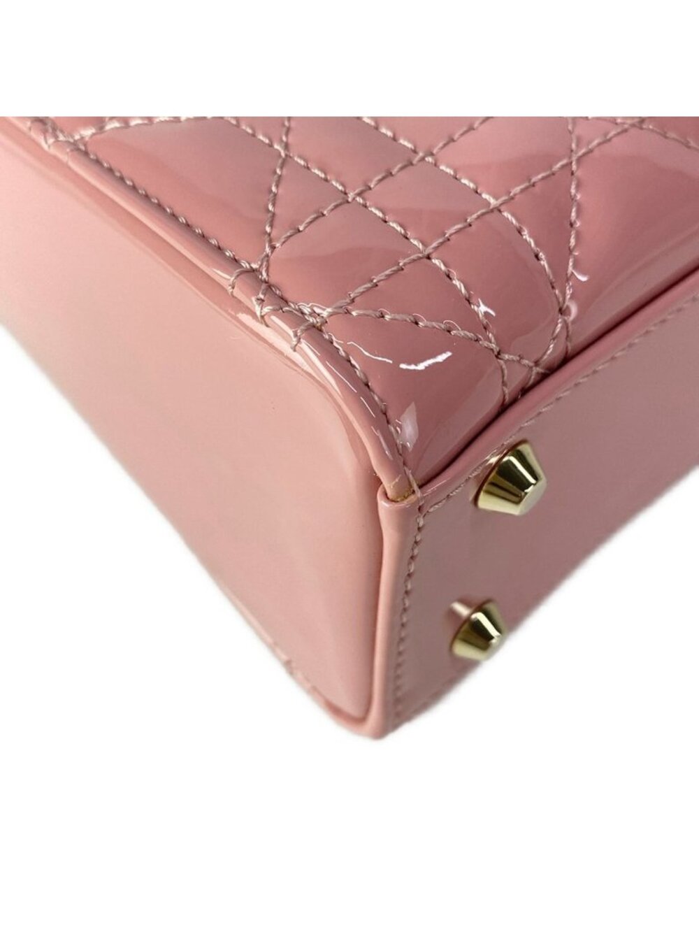 Dior Lady Mini Bag Pink Gold Leather - Picture 6 of 15